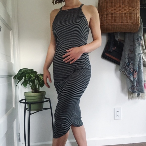 Striped midi bodycon dress - Picture 4 of 4